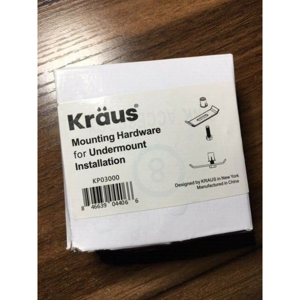 Kraus Mounting Hardware Under Mount Installation Bowl Granite Sink Kit KP03000